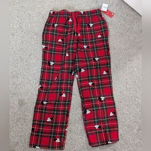 Old Navy Disney Plaid Cotton Pajama Pants Mickey Mouse Size Large